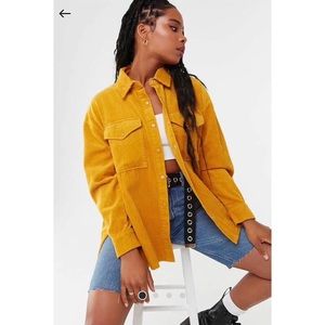*NEW* Corduroy Split-Hem jacket in mustard